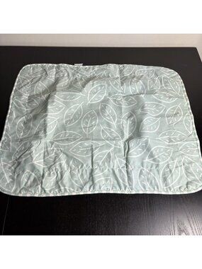Vintage 90s MARIMEKKO Standard Size Pillow Sham Green Birch Leaf Print NEW